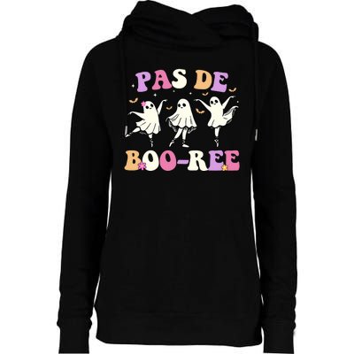 Pas De BooréE Ghost Ballet Dancer Halloween Womens Funnel Neck Pullover Hood