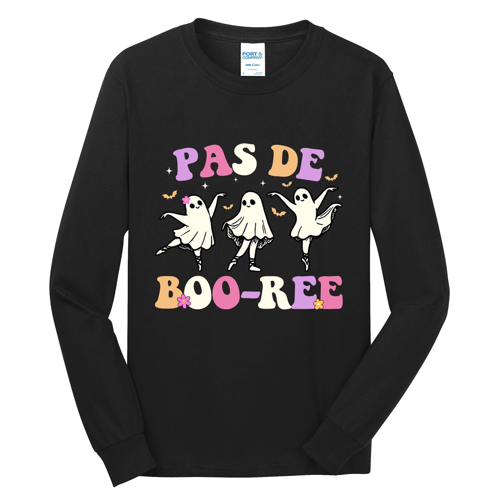 Pas De BooréE Ghost Ballet Dancer Halloween Tall Long Sleeve T-Shirt