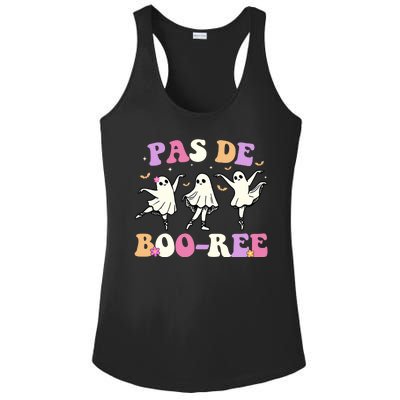 Pas De BooréE Ghost Ballet Dancer Halloween Ladies PosiCharge Competitor Racerback Tank