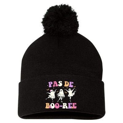 Pas De BooréE Ghost Ballet Dancer Halloween Pom Pom 12in Knit Beanie