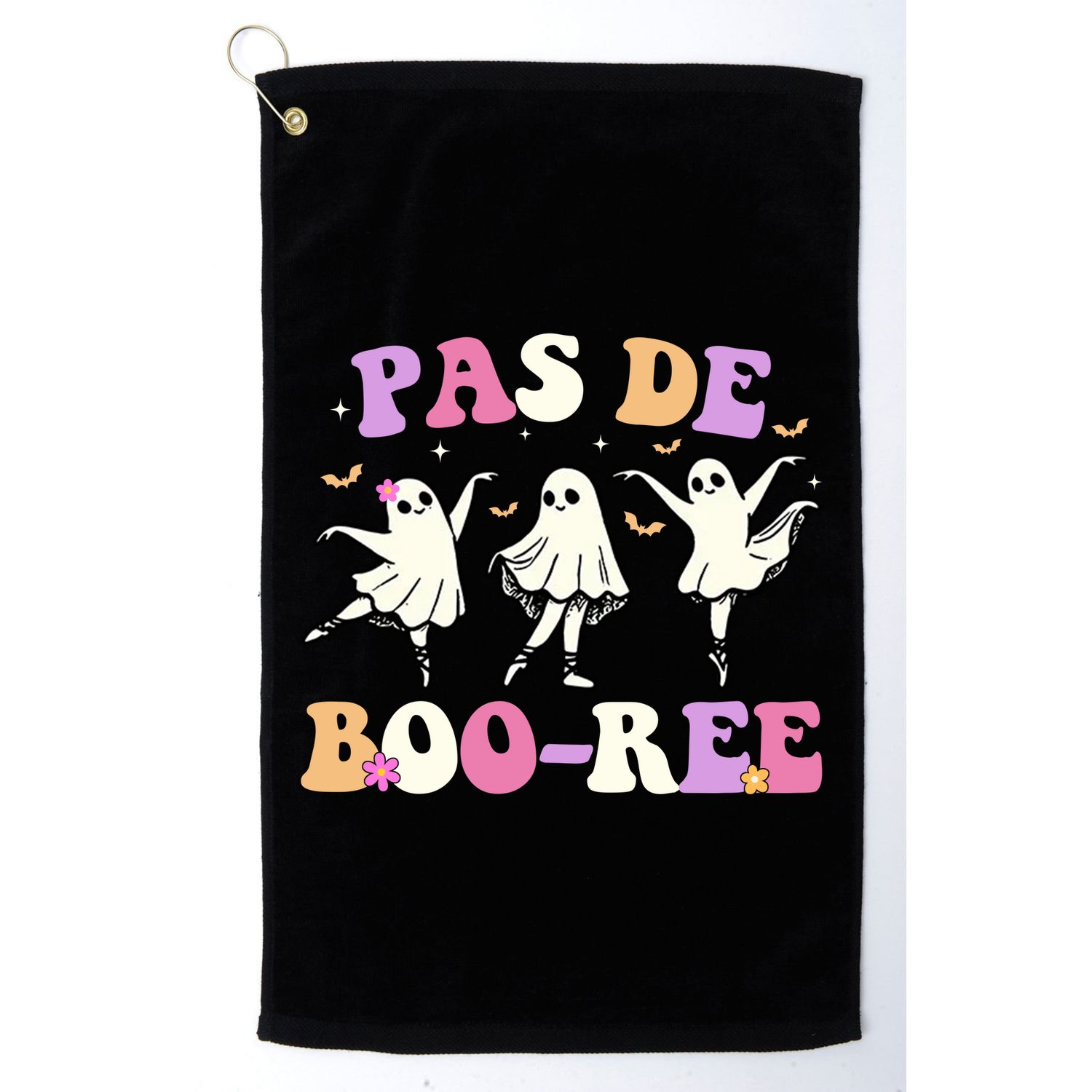 Pas De BooréE Ghost Ballet Dancer Halloween Golf Towel