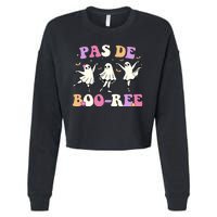 Pas De BooréE Ghost Ballet Dancer Halloween Cropped Pullover Crew