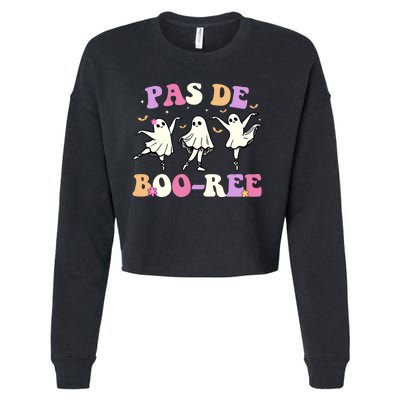 Pas De BooréE Ghost Ballet Dancer Halloween Cropped Pullover Crew