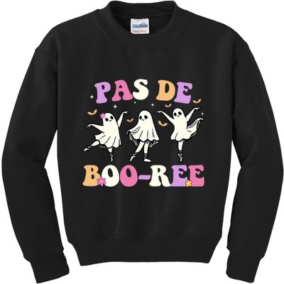 Pas De BooréE Ghost Ballet Dancer Halloween Kids Sweatshirt