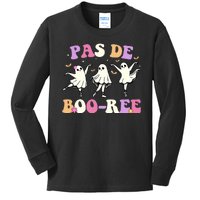 Pas De BooréE Ghost Ballet Dancer Halloween Kids Long Sleeve Shirt