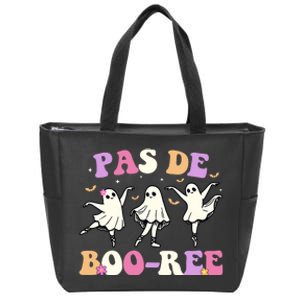 Pas De BooréE Ghost Ballet Dancer Halloween Zip Tote Bag