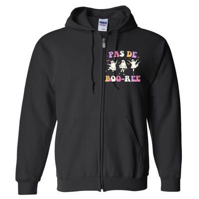 Pas De BooréE Ghost Ballet Dancer Halloween Full Zip Hoodie