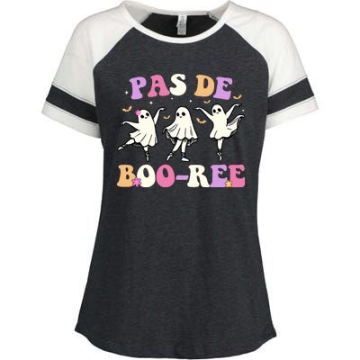 Pas De BooréE Ghost Ballet Dancer Halloween Enza Ladies Jersey Colorblock Tee