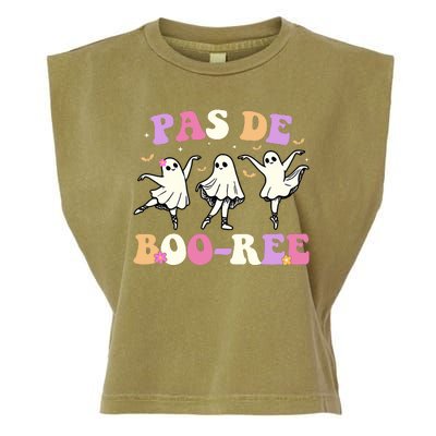 Pas De BooréE Ghost Ballet Dancer Halloween Garment-Dyed Women's Muscle Tee