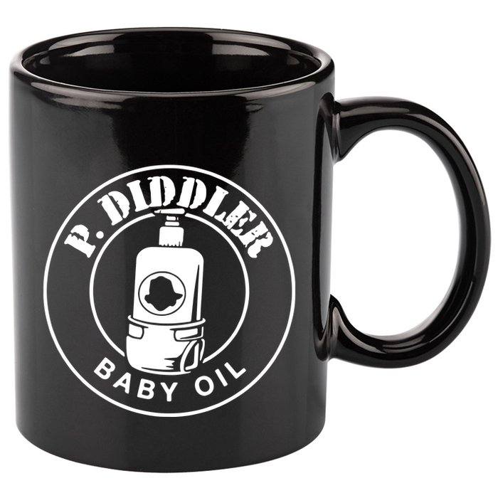 P Diddler Baby Oil 11oz C Handle Ceramic Mug