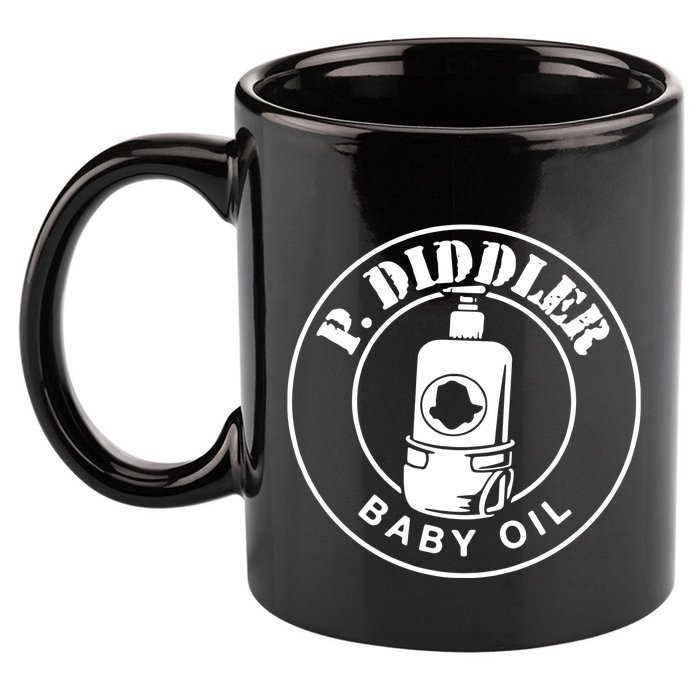 P Diddler Baby Oil 11oz C Handle Ceramic Mug