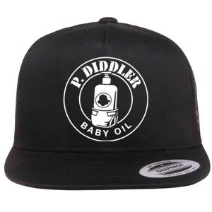 P Diddler Baby Oil Flat Bill Trucker Hat