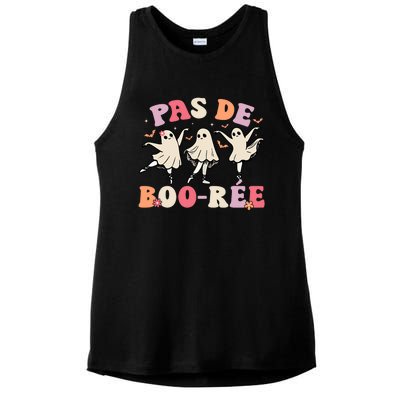 Pas De Boo RéE Ghost Ballet Dancer Halloween Dance Teacher Ladies PosiCharge Tri-Blend Wicking Tank