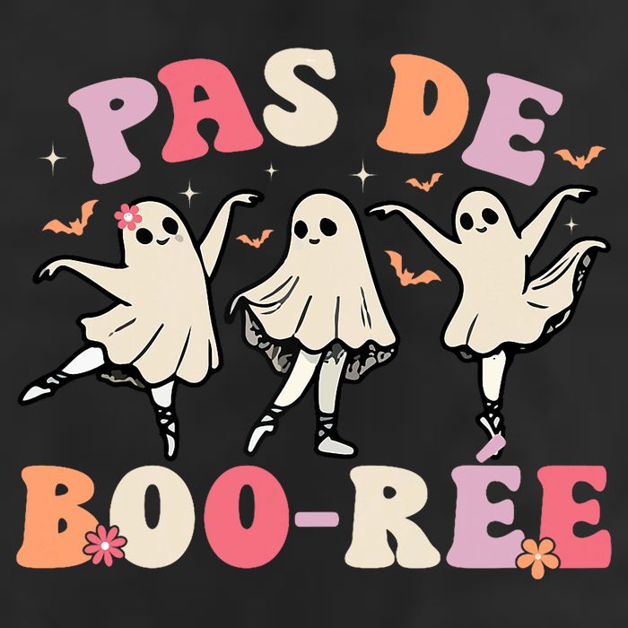 Pas De Boo RéE Ghost Ballet Dancer Halloween Dance Teacher 7 Panel Mesh Trucker Snapback Hat