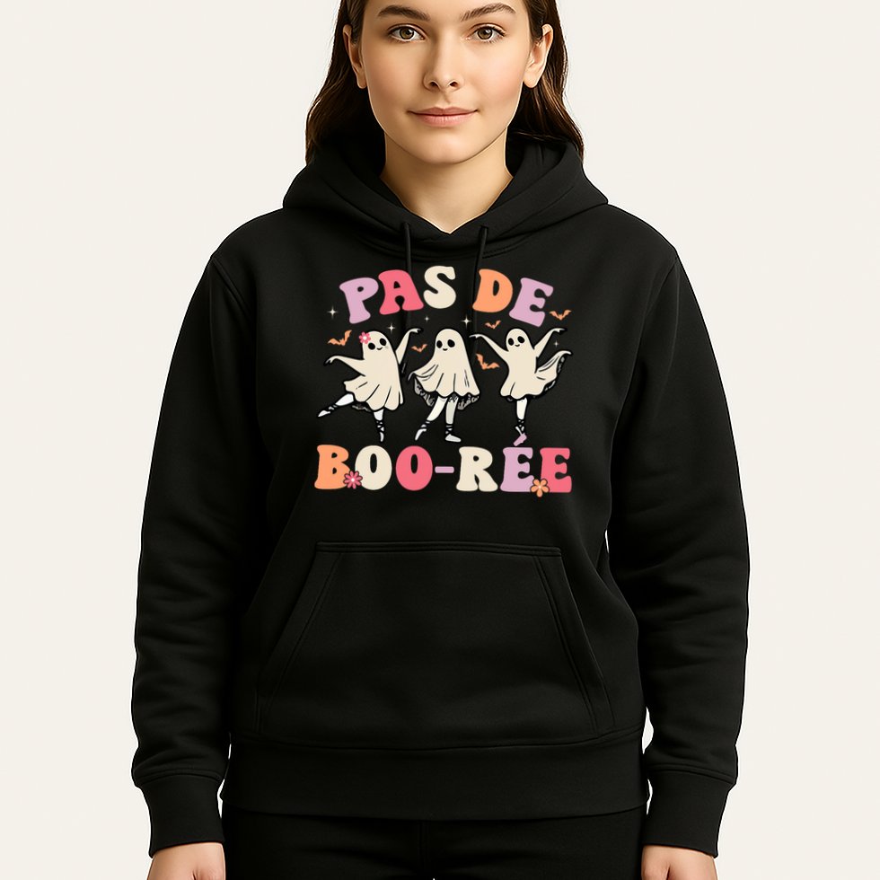 Pas De Boo RéE Ghost Ballet Dancer Halloween Dance Teacher Hoodie