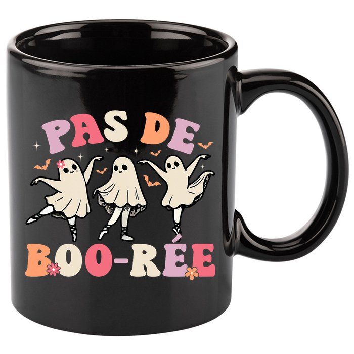 Pas De Boo RéE Ghost Ballet Dancer Halloween Dance Teacher 11oz C Handle Ceramic Mug