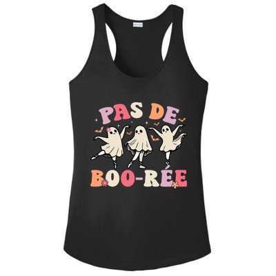 Pas De Boo RéE Ghost Ballet Dancer Halloween Dance Teacher Ladies PosiCharge Competitor Racerback Tank