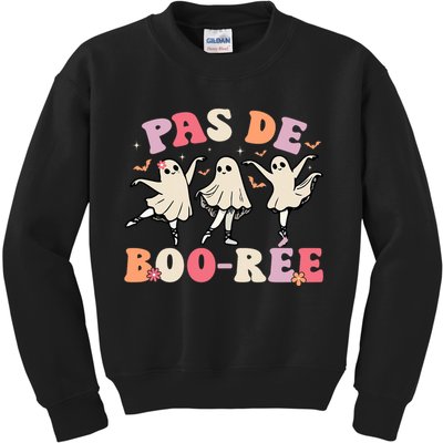 Pas De Boo RéE Ghost Ballet Dancer Halloween Dance Teacher Kids Sweatshirt