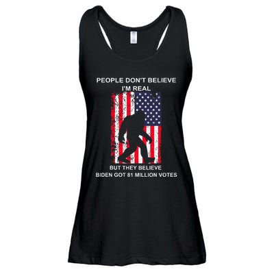 People Don't Believe I'm Real But They Believe Biden Bigfoot Ladies Essential Flowy Tank