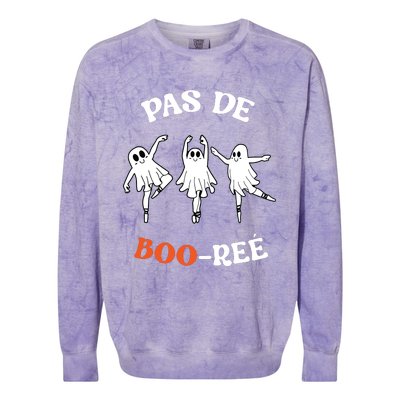 Pas De BooréE Ghost Ballet Dancer Halloween Dance Teacher Colorblast Crewneck Sweatshirt