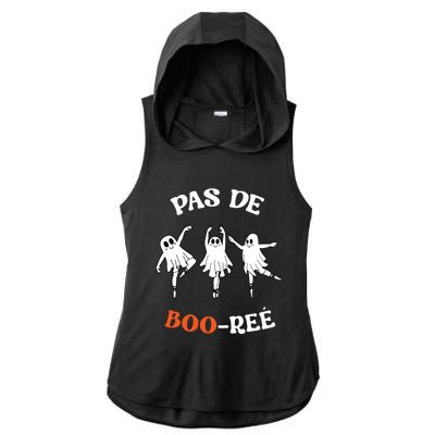 Pas De BooréE Ghost Ballet Dancer Halloween Dance Teacher Ladies PosiCharge Tri-Blend Wicking Draft Hoodie Tank