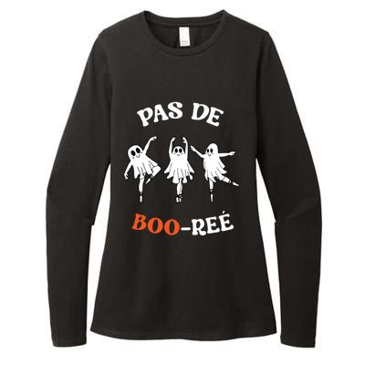 Pas De BooréE Ghost Ballet Dancer Halloween Dance Teacher Womens CVC Long Sleeve Shirt