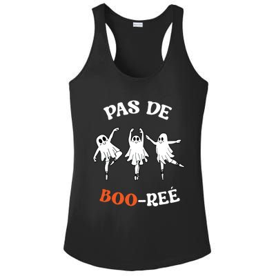 Pas De BooréE Ghost Ballet Dancer Halloween Dance Teacher Ladies PosiCharge Competitor Racerback Tank