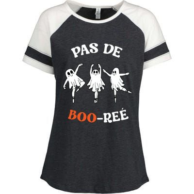 Pas De BooréE Ghost Ballet Dancer Halloween Dance Teacher Enza Ladies Jersey Colorblock Tee