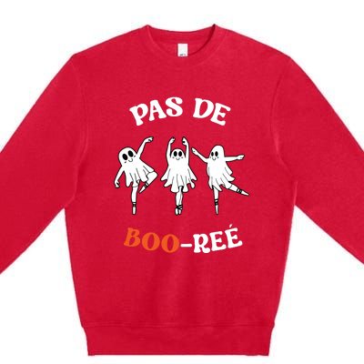 Pas De BooréE Ghost Ballet Dancer Halloween Dance Teacher Premium Crewneck Sweatshirt