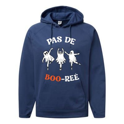 Pas De BooréE Ghost Ballet Dancer Halloween Dance Teacher Performance Fleece Hoodie