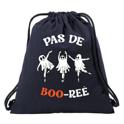 Pas De BooréE Ghost Ballet Dancer Halloween Dance Teacher Drawstring Bag