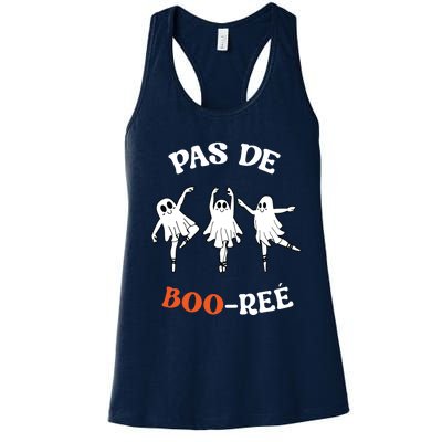 Pas De BooréE Ghost Ballet Dancer Halloween Dance Teacher Women's Racerback Tank