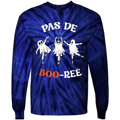 Pas De BooréE Ghost Ballet Dancer Halloween Dance Teacher Tie-Dye Long Sleeve Shirt