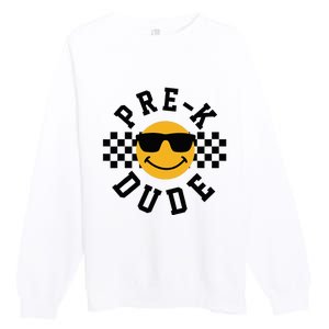 Preschool Dude Back To School Prek Students Premium Crewneck Sweatshirt