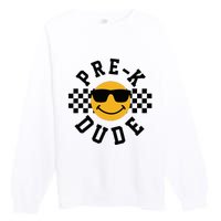 Preschool Dude Back To School Prek Students Premium Crewneck Sweatshirt