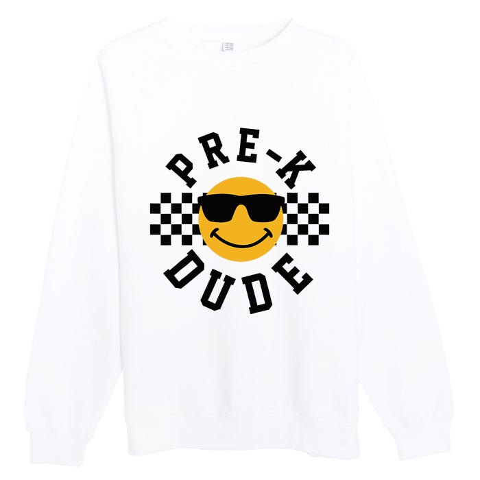 Preschool Dude Back To School Prek Students Premium Crewneck Sweatshirt