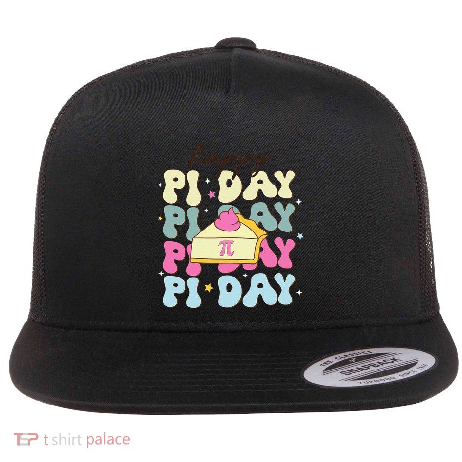 Pi Day Be Irrational Coquette Bow Math Teacher .Png Flat Bill Trucker Hat