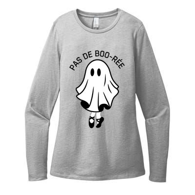 Pas De BooréE Funny Ballet Ghosts Halloween Dance Womens CVC Long Sleeve Shirt