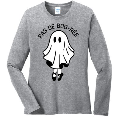 Pas De BooréE Funny Ballet Ghosts Halloween Dance Ladies Long Sleeve Shirt