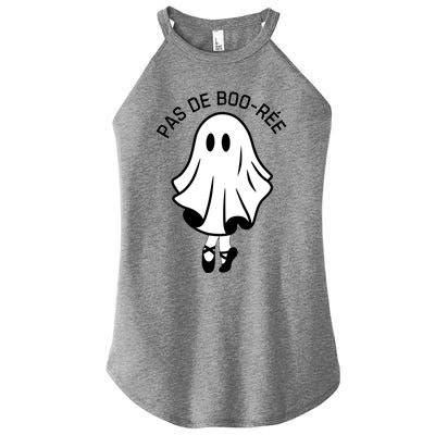 Pas De BooréE Funny Ballet Ghosts Halloween Dance Women's Perfect Tri Rocker Tank