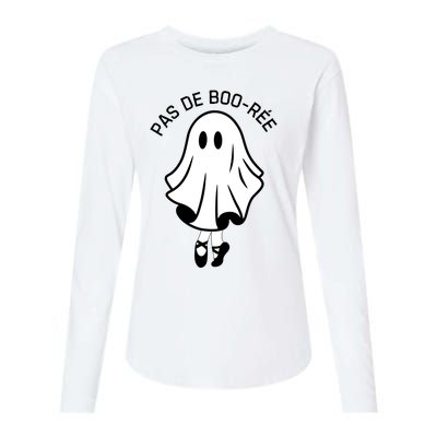 Pas De BooréE Funny Ballet Ghosts Halloween Dance Womens Cotton Relaxed Long Sleeve T-Shirt