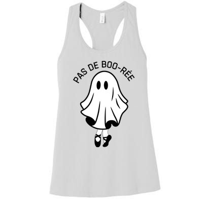 Pas De BooréE Funny Ballet Ghosts Halloween Dance Women's Racerback Tank