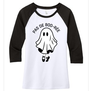 Pas De BooréE Funny Ballet Ghosts Halloween Dance Women's Tri-Blend 3/4-Sleeve Raglan Shirt