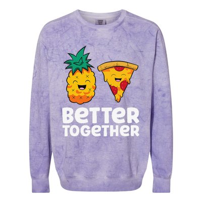 Pineapple Does Belong On Pizza Fan Pineapple Pizza Colorblast Crewneck Sweatshirt