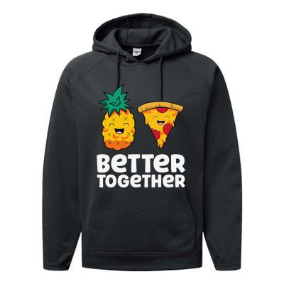 Pineapple Does Belong On Pizza Fan Pineapple Pizza Performance Fleece Hoodie