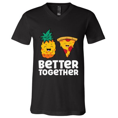 Pineapple Does Belong On Pizza Fan Pineapple Pizza V-Neck T-Shirt