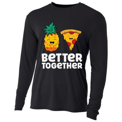 Pineapple Does Belong On Pizza Fan Pineapple Pizza Cooling Performance Long Sleeve Crew