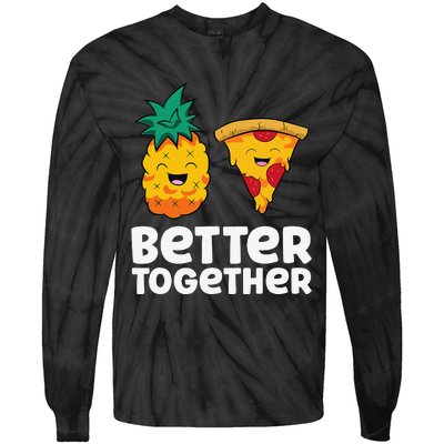 Pineapple Does Belong On Pizza Fan Pineapple Pizza Tie-Dye Long Sleeve Shirt