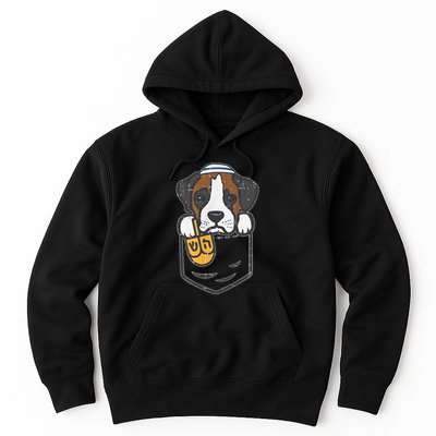 Pocket Dog Boxer Jewish Hanukkah Pajamas Chanukah Pjs Hoodie