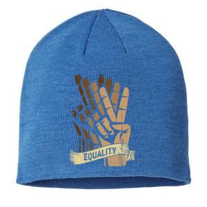 Peace Diversity Blm Racial Justice And Hu Equality Gift Sustainable Beanie